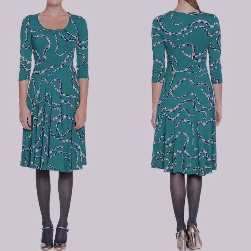 Boden Green Graphic Design Dress